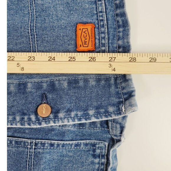 RVCA Chainmail Denim Jacket in Broken In Blue Wash, sz Medium - Picture 14 of 16